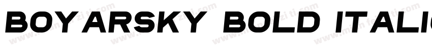 Boyarsky Bold Italic字体转换